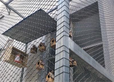 China 20mm*20mm Hole Diamond Stainless Steel Wire Rope Mesh Net For Bird Breeding Cage for sale