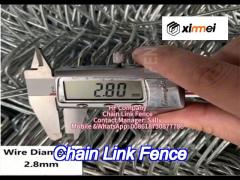 sports ground galvanized chain link fence panel 2mm diameter for safety protection