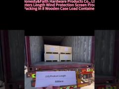 2025Year Export Order 5M wind protection screen Product Packing In 8Wooden case Load Container-