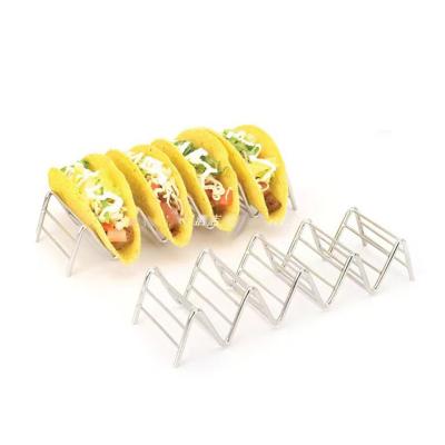 China Viable Stainless Steel Wholesale Hot Sale Steel Taco Rack Taco Holder for sale