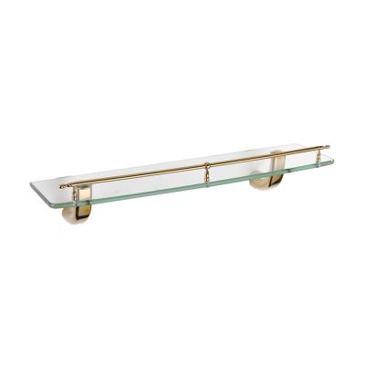 China 2021 Modern New Style Gold Brass Storage Bathroom Shelves For Hotel for sale