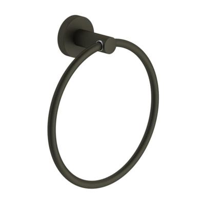 China Modern Wall Mounted 304 Stainless Steel Silver Towel Ring For Bathroom for sale