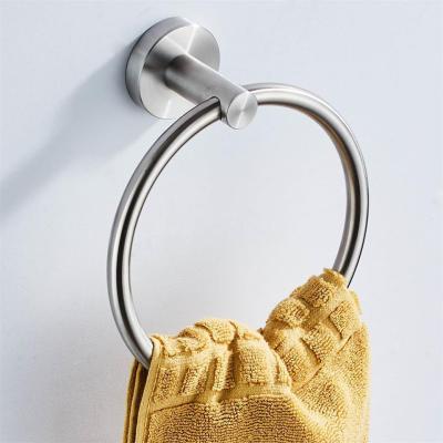 China Modern High Quality Polished Nickel Towel Ring Wall Mounted For Bathroom Towel Ring for sale