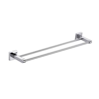 China Modern Simple Design Durable SUS304 Stainless Steel Material Chrome Bathroom Towel Rack for sale