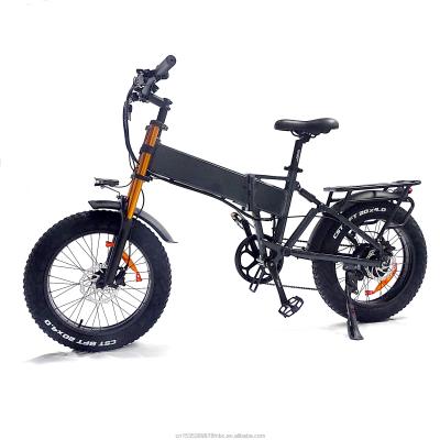 China Long Fork 1000w 48v Aluminum Alloy Full Suspension 17.5ah Battery Fat Tire Foldable E-Bike for sale