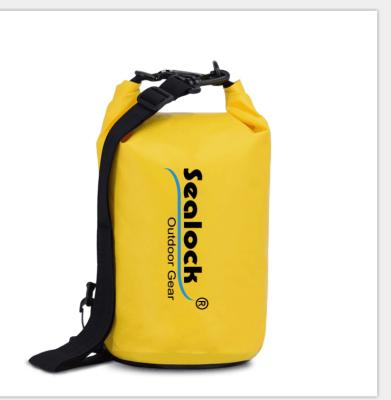 China Waterproof Dry Bag 500D PVC Tarpaulin Ocean Pack Waterproof Dry Bag Swimming Bag With Strap for sale