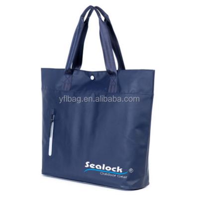 China Custom Logo PVC Folding Waterproof Dry Tote Bag As Shopping Bag for sale