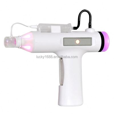 China Latest Anti-puffiness skin rejuvenation facial care 2 in 1 free needle free injector gun nano meso device with 3 led color for sale