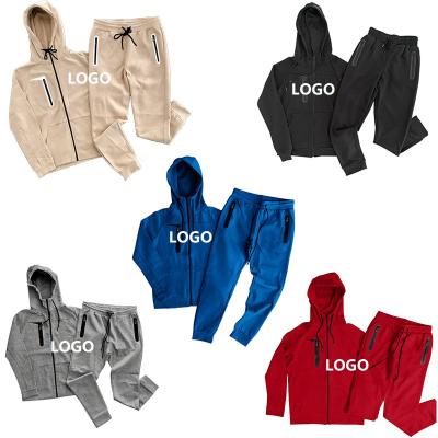 China Wholesale Mens Sweatsuit Breathable Custom Loose Private Label Set Full Zip Up Polyester Tracksuit for sale