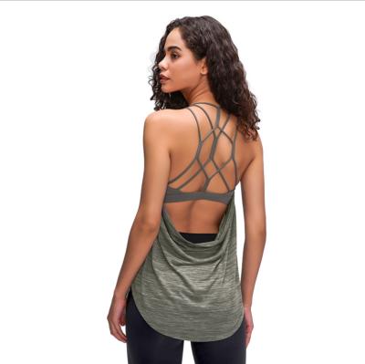 China Newest Breathable Gym Sport Workout Yoga Fitness Women Beach Top Women's Yoga Tops for sale