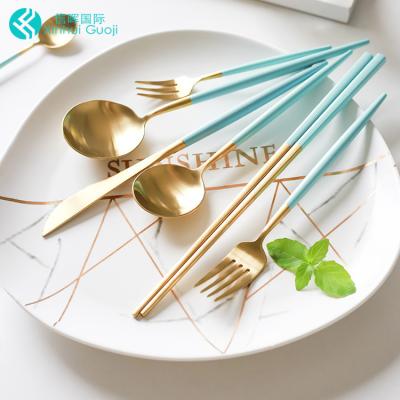 China Viable Wholesale Custom Forged Wedding Mirror Polishing Stainless Steel Knife And Fork Flatware Set Dinnerware for sale