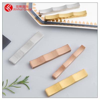 China Concise Minimalist Chopstick Holder Tableware Rectangle Wave Ripple Gold Silver Chopstick Nursing Home Hotel Restaurant for sale