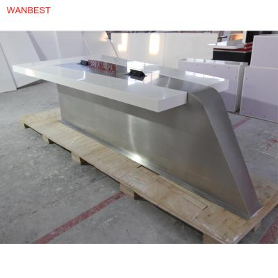 China Conference Table Office Artificial Stone Conference Table With Auto mdeia Box On Top for sale