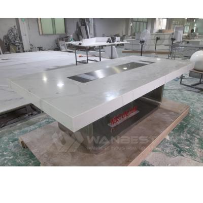 China Convertible Company Office Marble Modern Design Meeting Room Conference Table for sale