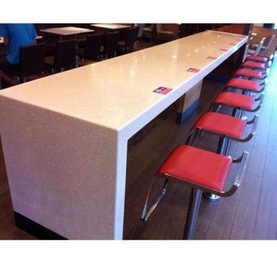 China Convertible Custom Acrylic Black Long Narrow Cafe Cafe Restaurant Dining Counter Table for sale