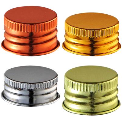 China Non Spill Beautiful Aluminum Ribbed Screw Cap 24/410 Metal Bottle Cover for sale