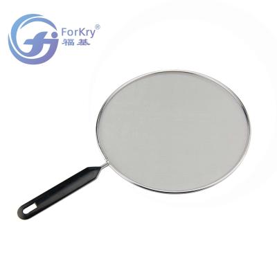 China Stocked Stainless Steel Strainers Splash Screen Sets Hot Oil Shield For Frying Pan Cooking for sale