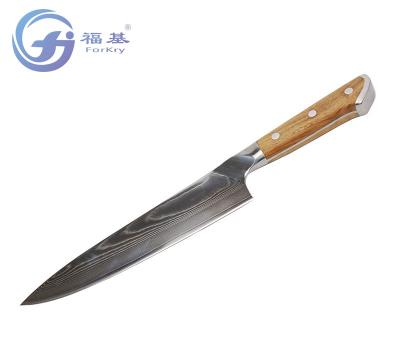 China New Style High Quality 8 Inch Damascus Stainless Steel Chefs Knife Wood Handle for sale