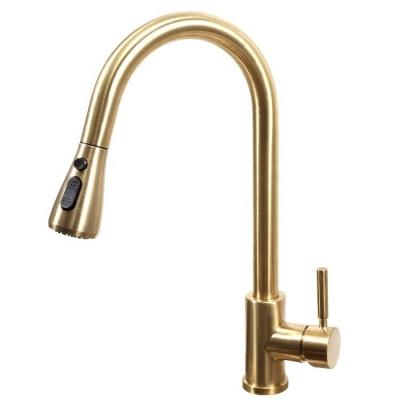 China Sense AMAXO 304 Faucets Pull Down Spray Kitchen Faucet Wholesale New Arrival Solid 304 Swivel Pull Out Spray Gooseneck Sink Mixer Taps for sale