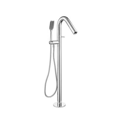 China Without Slide Bar Sales Floor Standing Bath Mixer Hot Tub Faucet for sale