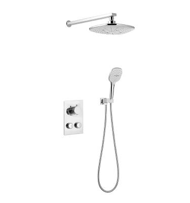 China Without Slide Bar Hot Sales Quality Rain Bathroom Thermostatic Shower Set Exposed Thermostatic Faucet for sale