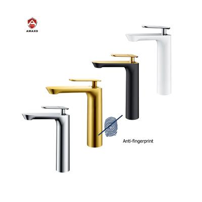 China New Success Single Handle Bathroom Faucets Brass Metered Basin Faucet With Hidden Aerator Design Luxury Basin Faucet for sale