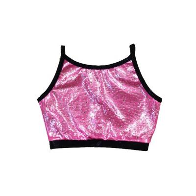 China Leotard Gymnastics Leotard Crops Mys Foil Fabric Training Crops For Girls for sale