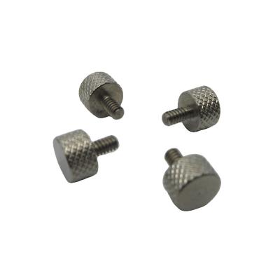 China Round Thread 4-40UNC Custom Non-Standard 303 Stainless Steel Knurled Thumb Screw for sale