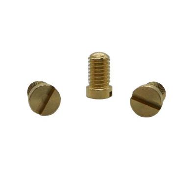 China Customized M5 Flat Thread Round Flat Head Machine Screw M5 Brass Thumb Screw for sale