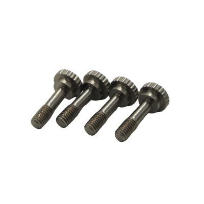 China Stainless Steel M3 Round Flat Head 304 Knurled Thumb Screw For Intercom for sale