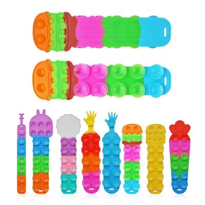 China Worry Relife Newest Squidopop Squishy Toy Slap Throw Fold Squeeze Silicone Anti Trigger Sucking Disc Squid Pop Toys for sale