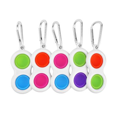 China Mini Pocket Push Durable Bubble Sound Key Chain Stir Sensory Toy for sale