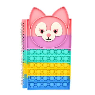 China Mini High Quality A5 Relieve Effort Push Bubble Noise Busy Person Toys Notebook for sale