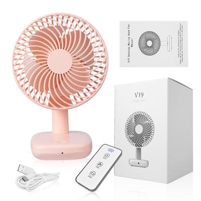 China New Arrival Portable Rechargeable Mini Table Fan Portable Adjustable Air Cool Table Fan with Remote Control for sale