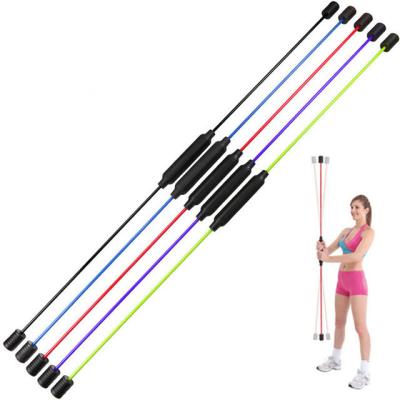 China Fiberglass Flexi Fitness Stick Power Fitness Stick Flexi-Bar Elastic Vibration Rod for sale