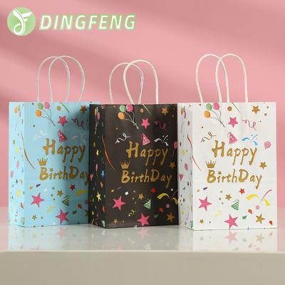 China Amazon Paper Cartoon Paper Bag Gift Packaging Echo-Friendly Paper Bag Recyclable DF Manufacturing Packaging for sale