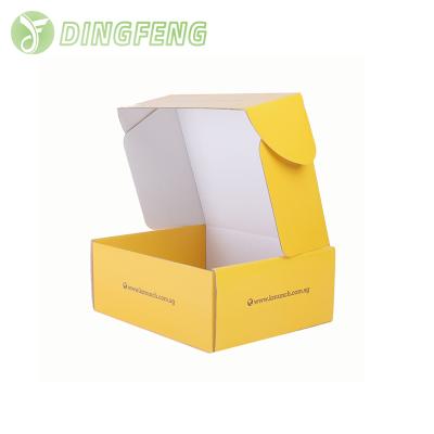 China Recyclable DF Manufacturing Custom Design Mailer Box Gift Packaging Paper Kraft Shipping Box for sale