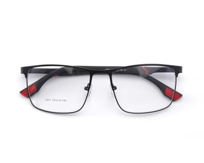 China Reading Fashion 2022 Game Working Optical Frames 2207 Rectangular Metal Temple Lens Women Men Optical Frames For Reading Training for sale