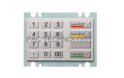 China Rugged vandal proof EPP 4 x 4 key industrial encryption metal keypad for bank application for sale