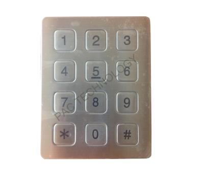 China Standard vandal proof water proof 12 keys metal keypad for vending machine for sale