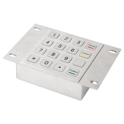 China Rugged vandal proof waterproof metallic 16 keys vending machine keypad for sale