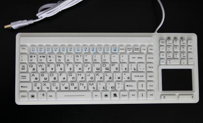 China Antibacterial IP68 medical Hegelian keyboard with tracking pad and European language for sale