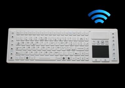 China Wireless washable keyboard with touch pad for medical application, silicone material for sale