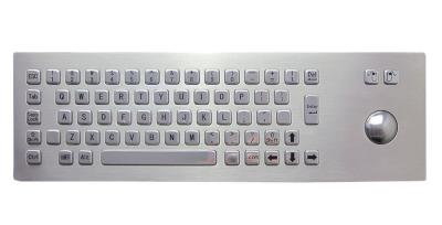 China Durable waterproof industrial stainless steel recessed IPC keyboard with trackball for sale