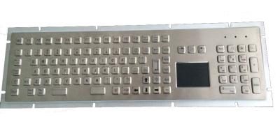 China Manufacturer industrial stainless steel metal keyboard with built-in touchpad PS2 for sale