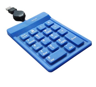 China 18 keys waterproof blue medical keypad with sealed silicone, with calculator for sale