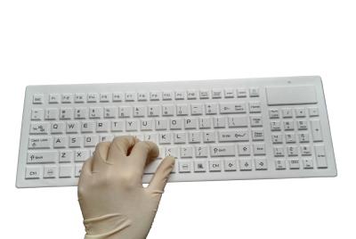 China medical wireless washable keyboard with Clean key supporting battery for sale