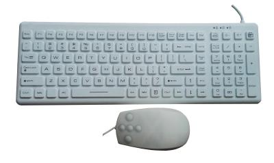 China NEMA 4x silicone hospital magnetic keyboard mouse combo set with Russian Hebrew layout for sale