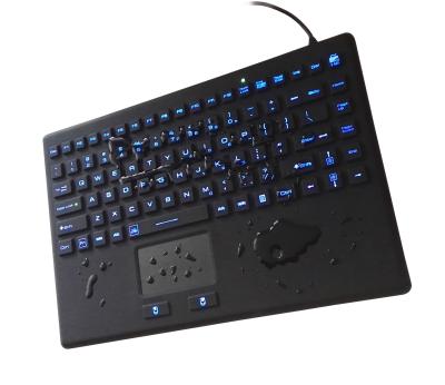 China Customized Backlit Rugged Keyboard with USB Cable and Touchpad Mouse for sale