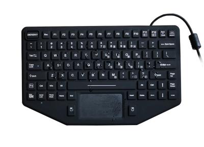 China 89 keys rugged black silicone military keyboard with EMC 1.8m coiled USB cable for sale